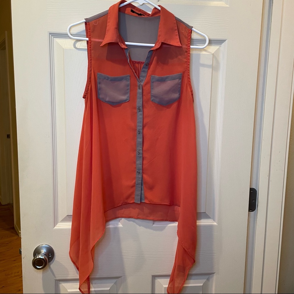 Orange and Gray top